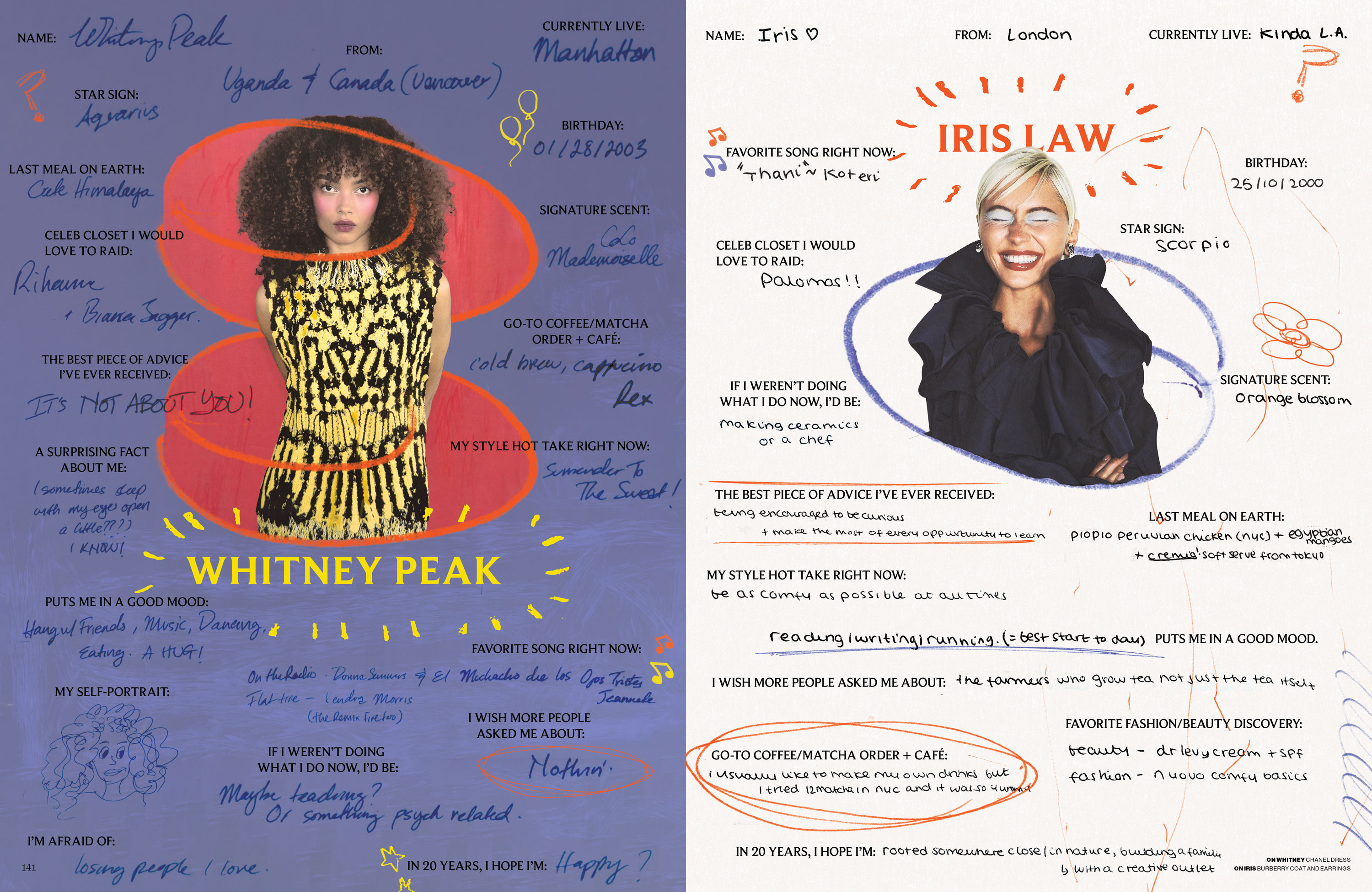 Q&A WHITNEY PEAK   Q&A IRIS LAW